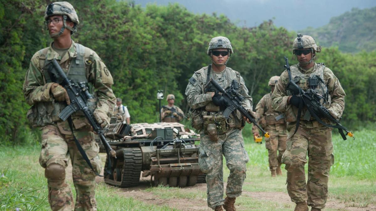 Members of America's military on patrol to keep our nation safe.