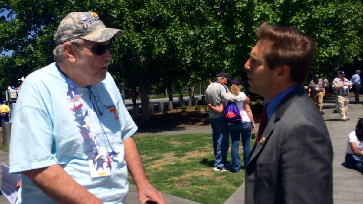 Fleischmann speaks to constituent