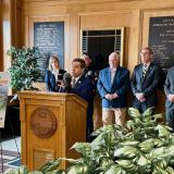 Rep. Chuck Fleischmann and Chattanooga Mayor Tim Kelly host a press conference to highlight federal funds brought to Chattanooga by Congressman Fleischmann to invest in public safety and infrastructure.