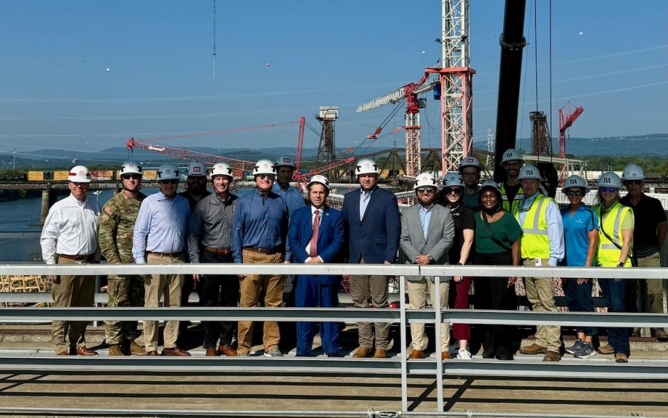Rep. Fleischmann at the Chickamauga Lock with the Army Corps of Engineers