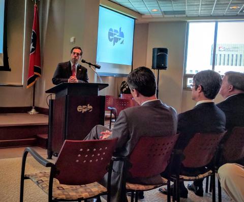 Rep. Fleischmann at podium