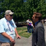 Fleischmann speaks to constituent