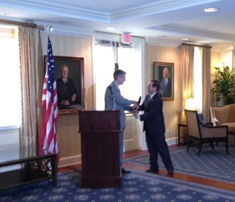 Rep. Fleischmann shaking hands